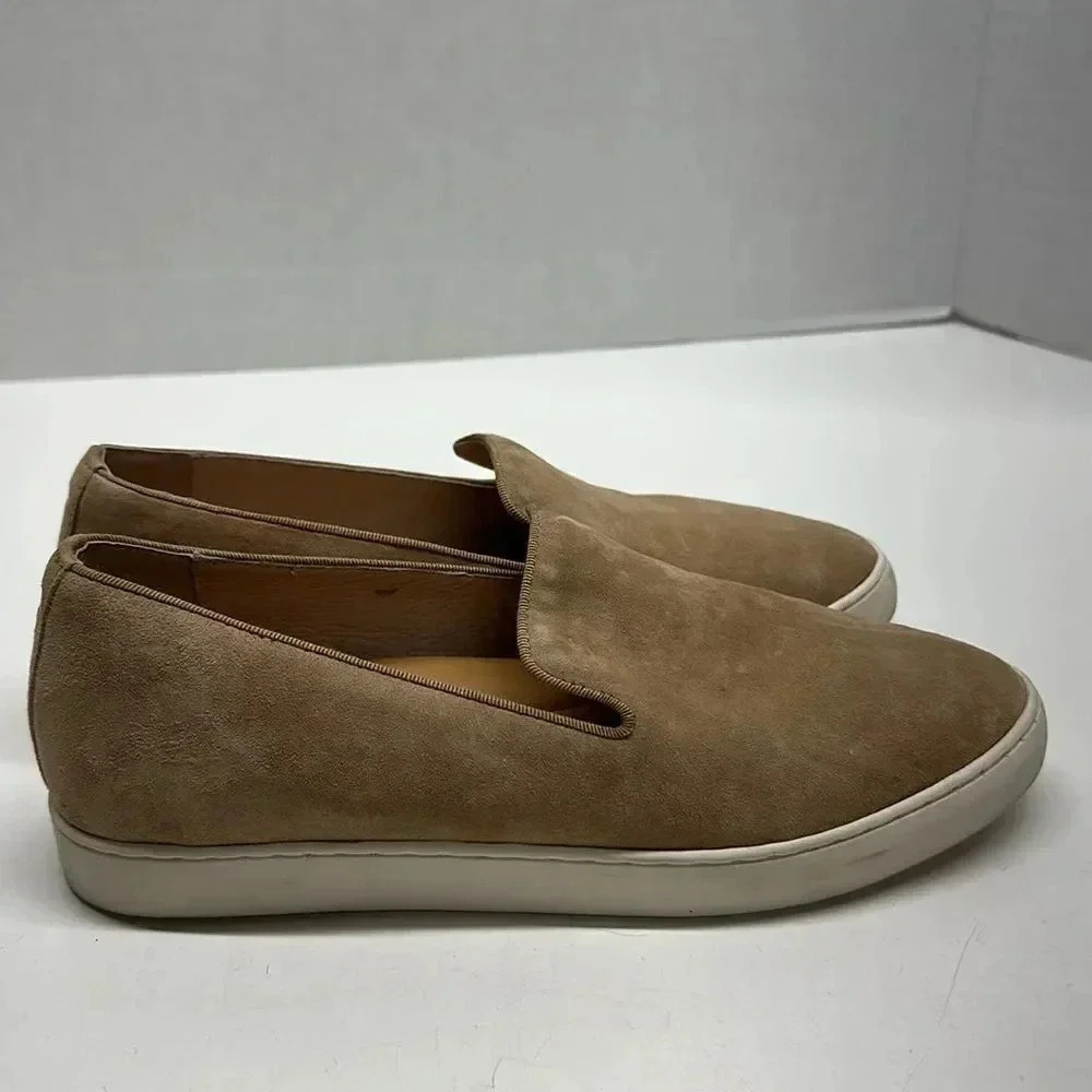 Birdies The Swift Slip On Loafer Shoes Brown Tan Suede Sneaker Womens Size 7.5
